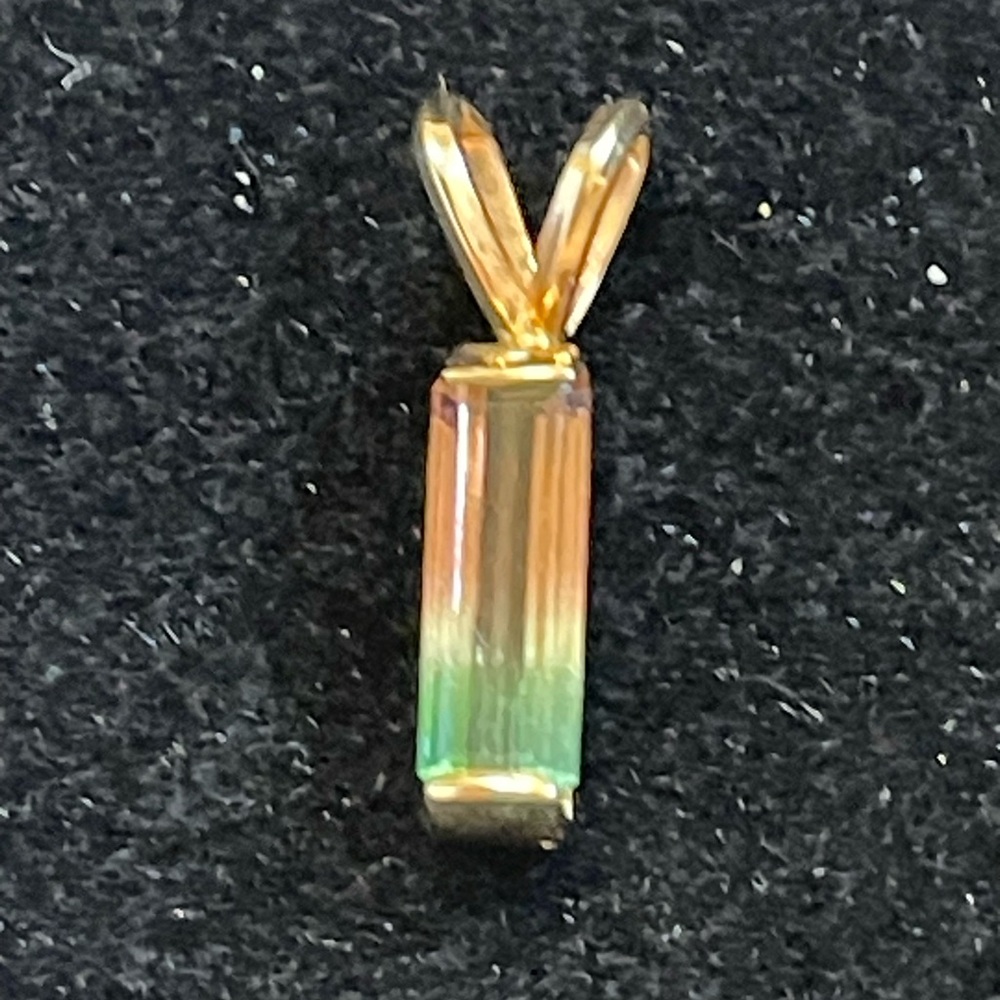Real Watermelon tourmaline from Maine set in 14kt Gold